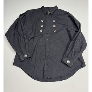 Panhandle Slim Mens Button Up Western Shirt Long Sleeve Black‎ Made USA Size M